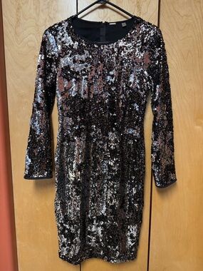 Tahari sequin dress